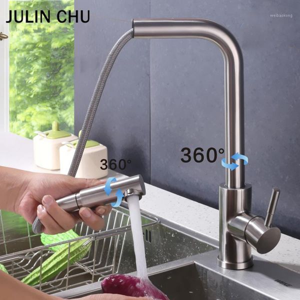 kitchen faucets 304 stainless steel faucet pull out and cold water mixer tap nickle brush sink down basin taps1
kitchen faucets 304 stainless steel faucet pull out and cold water mixer tap nickle brush sink down basin taps1