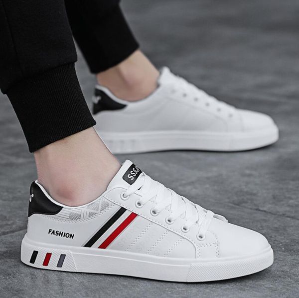 2022 spring men's casual skateboard sports shoes fashion pu leather low cut lace-up leisure outdoor wear-resisting sneakers size 39-44, Black
2022 spring men's casual skateboard sports shoes fashion pu leather low cut lace-up leisure outdoor wear-resisting sneakers size 39-44, Black