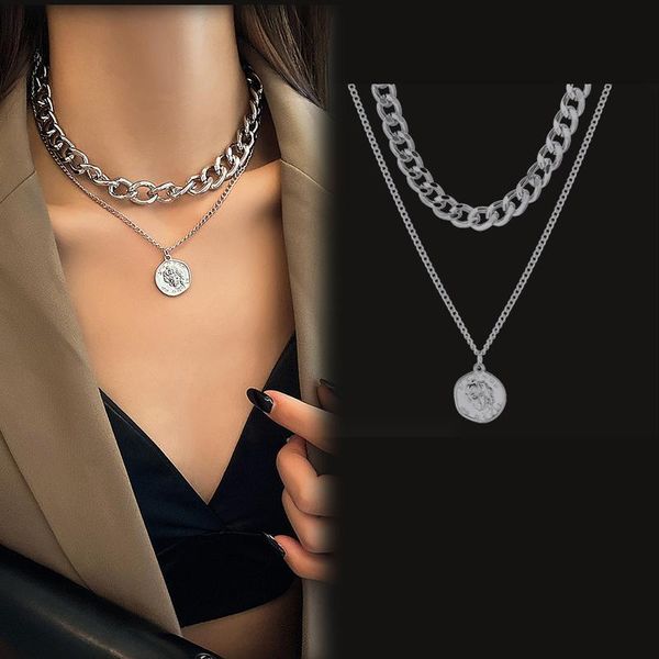 chains exaggerated thick chain ladies necklace creative simple alloy human head gold pendant 2021 gift jewelry for girlfriend, Silver
chains exaggerated thick chain ladies necklace creative simple alloy human head gold pendant 2021 gift jewelry for girlfriend, Silver