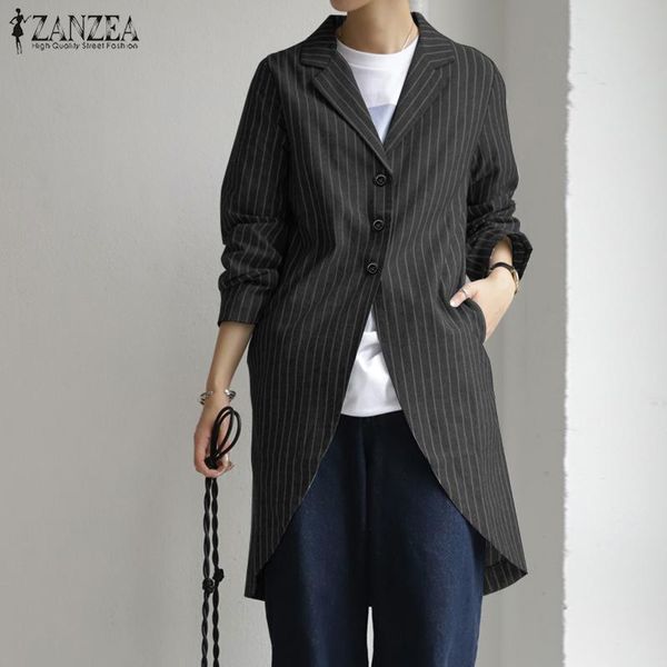 stylish striped coats zanzea women's irregular blazers causal single button overcoats female outwears plus size autumn tunic 5xl, White;black
stylish striped coats zanzea women's irregular blazers causal single button overcoats female outwears plus size autumn tunic 5xl, White;black