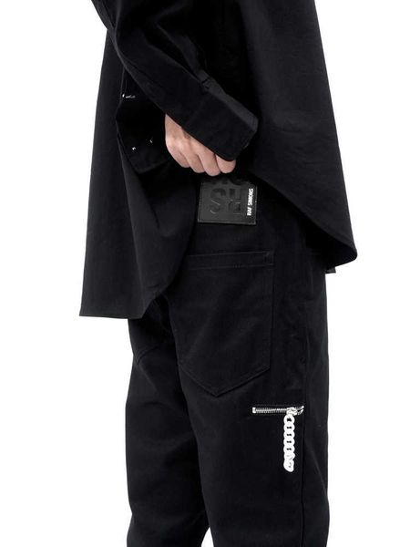 men's pants raf20fw simons new high street chain zipper straight tube loose denim casual pants, Black
men's pants raf20fw simons new high street chain zipper straight tube loose denim casual pants, Black