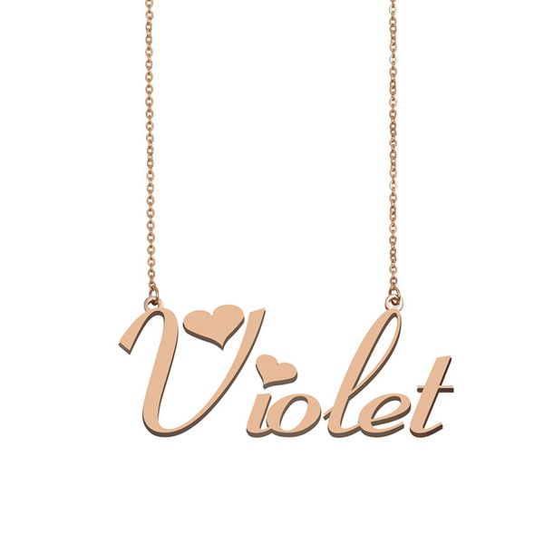 Violet Name Necklace Custom Nameplate Pendant for Women Girls Birthday Gift Kids Best Friends Jewelry 18k Gold Plated Stainless Steel, Silver
Violet Name Necklace Custom Nameplate Pendant for Women Girls Birthday Gift Kids Best Friends Jewelry 18k Gold Plated Stainless Steel, Silver