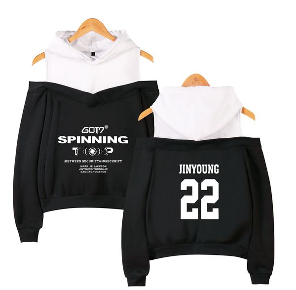 spinning album kpop got7 off-shoulder hoodies women kpop accessories 2019 harajuku women's hooded sweatshirt casual leisure 1014, Black
spinning album kpop got7 off-shoulder hoodies women kpop accessories 2019 harajuku women's hooded sweatshirt casual leisure 1014, Black