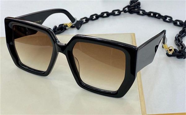 new fashion popular sunglasses 0630s classic big square frame design with chain simple elegant style uv400 protective glasses, White;black
new fashion popular sunglasses 0630s classic big square frame design with chain simple elegant style uv400 protective glasses, White;black