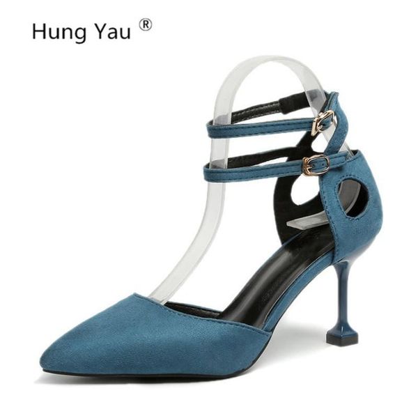 classic pointed toe summer ankle strap fine high heels women pumps shoes faux suede wedding pumps fashion shoes size 34-39, Black
classic pointed toe summer ankle strap fine high heels women pumps shoes faux suede wedding pumps fashion shoes size 34-39, Black