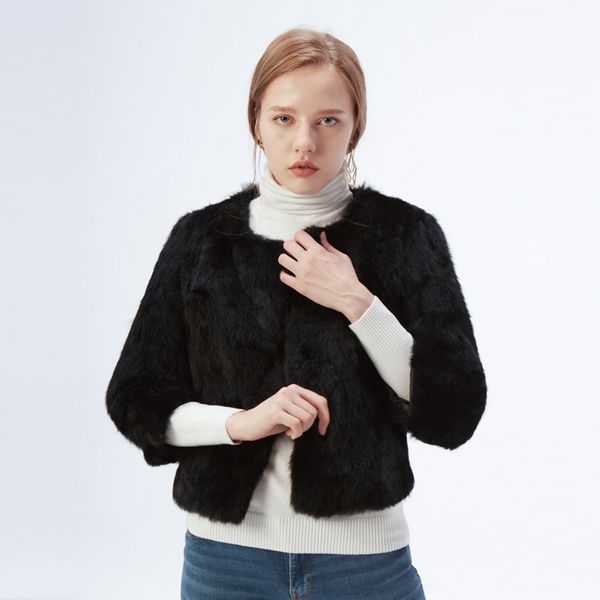 genuine full pelt jacket women's design natural wholeskin o-neck fashion slim thin rabbit fur coat lj201202, Black
genuine full pelt jacket women's design natural wholeskin o-neck fashion slim thin rabbit fur coat lj201202, Black