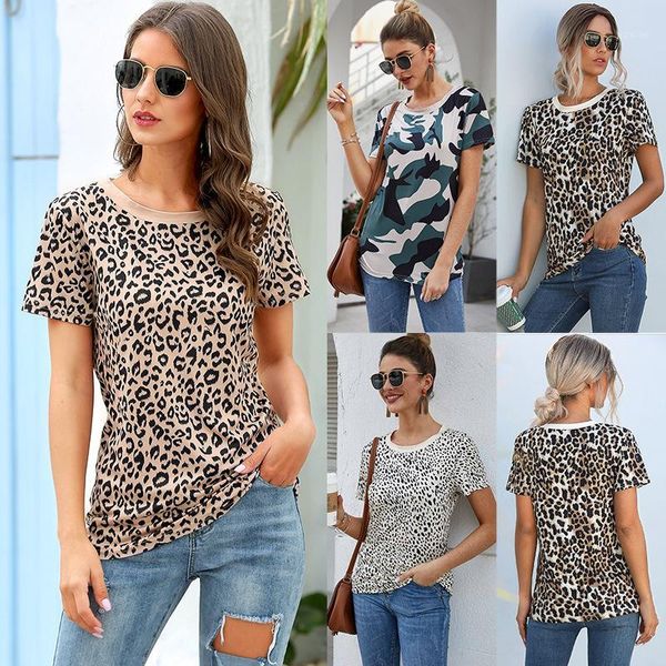 women's t-shirt 2021 spring summer european and american women's leopard camouflage printed o-neck slim short sleeve t-shirt1, White
women's t-shirt 2021 spring summer european and american women's leopard camouflage printed o-neck slim short sleeve t-shirt1, White