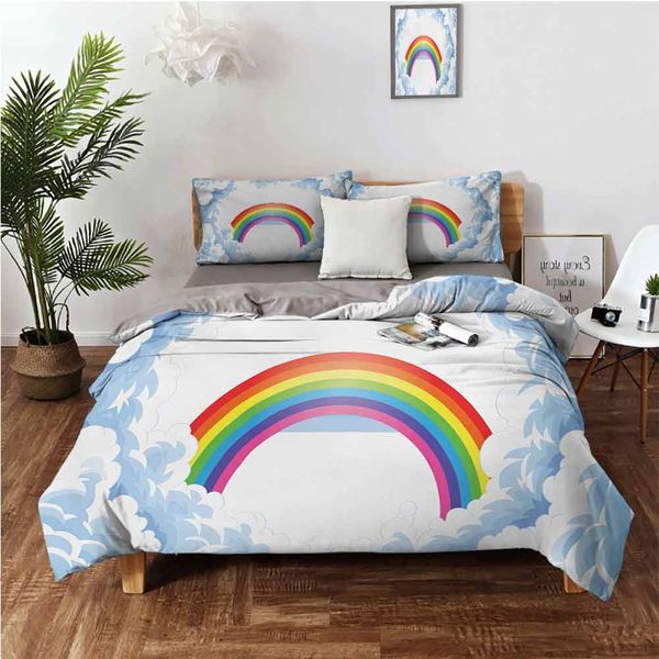rainbow above fluffy cute romantic clouds for kids nursery artbedding 3-piece set
rainbow above fluffy cute romantic clouds for kids nursery artbedding 3-piece set