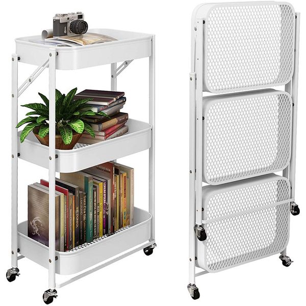 3-tier assembly rolling cart no screw installation folding metal storage push cart utility trolley organizer with extra hooks kitchen
3-tier assembly rolling cart no screw installation folding metal storage push cart utility trolley organizer with extra hooks kitchen