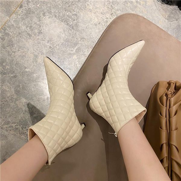 latest trend women ankle boots pointed toe back zipper fashion short boots thin mid heels black/beige winter woman shoes
latest trend women ankle boots pointed toe back zipper fashion short boots thin mid heels black/beige winter woman shoes