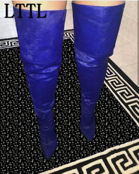 lttl luxury women blue thigh high boots horsehair stilettos over the knee high boots heels pointed toe woman1, Black
lttl luxury women blue thigh high boots horsehair stilettos over the knee high boots heels pointed toe woman1, Black