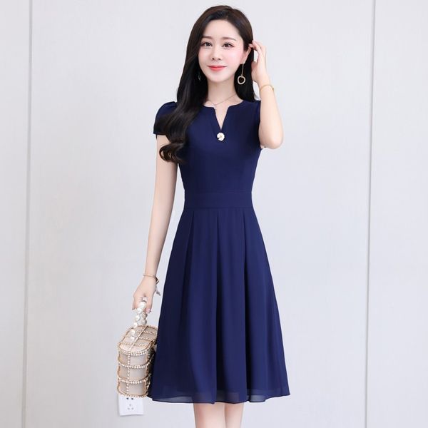 plus size loose short sleeve v-neck knee-length a-line chiffon simple solid color navy blue pink red summer cocktail dress 9229 party, Black
plus size loose short sleeve v-neck knee-length a-line chiffon simple solid color navy blue pink red summer cocktail dress 9229 party, Black
