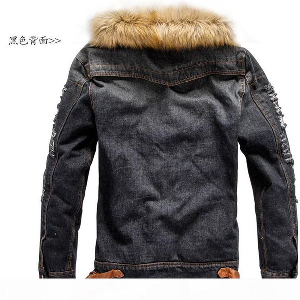 cool zee 2018 mens denim jacket with fur collar retro ripped fleece jeans jacket and coat for autumn winter s-xxxxl s18101802, Black;brown
cool zee 2018 mens denim jacket with fur collar retro ripped fleece jeans jacket and coat for autumn winter s-xxxxl s18101802, Black;brown