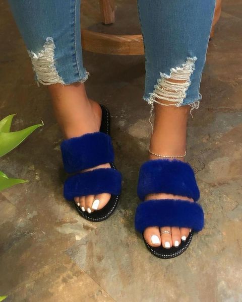 2021 women summer new fur sandals slippers flat slides home furry flat sandals female cute fluffy house shoes luxury, Black
2021 women summer new fur sandals slippers flat slides home furry flat sandals female cute fluffy house shoes luxury, Black