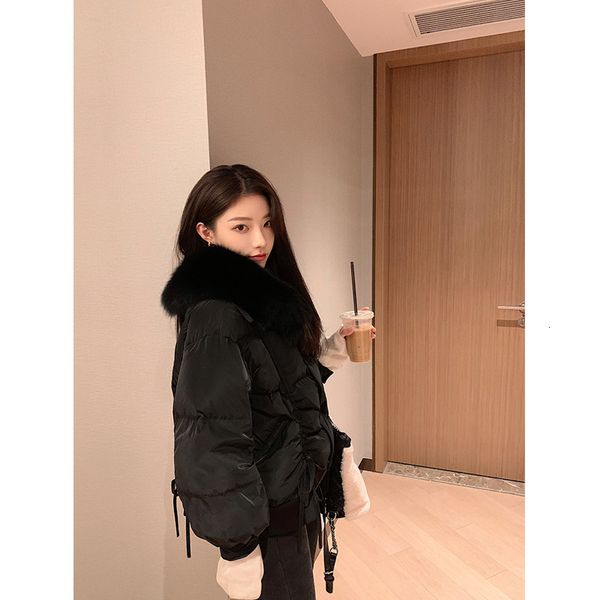 new korean style solid hair collar large single-breasted temperament short down female cotton jacket winter coat roll trend qwm9, Black
new korean style solid hair collar large single-breasted temperament short down female cotton jacket winter coat roll trend qwm9, Black