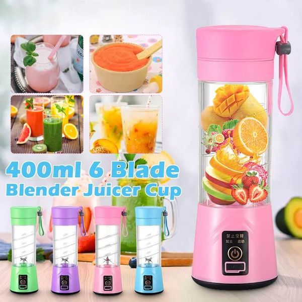 400ml 6 blades portable blender usb mixer electric juicer machine smoothie blender mini processor fruit juicing cup
400ml 6 blades portable blender usb mixer electric juicer machine smoothie blender mini processor fruit juicing cup