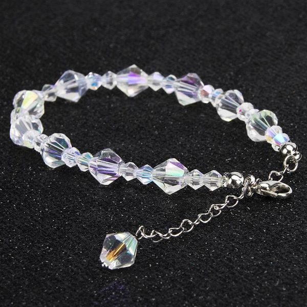 boho natural gem stone white clear quartz rock crystal bracelet for men women chakra jewelry, Golden;silver