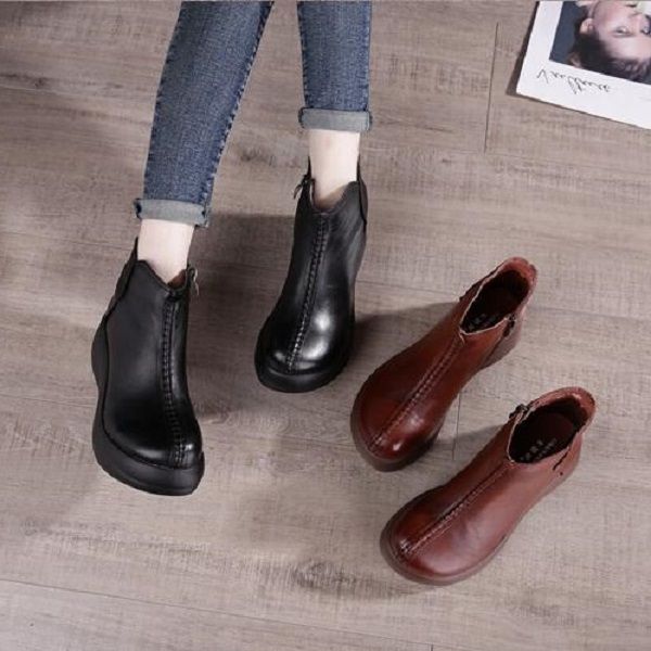 women boots winter soft sole thick bottom booties black brown womens short boot genuine leather shoes size 35-40 05
women boots winter soft sole thick bottom booties black brown womens short boot genuine leather shoes size 35-40 05