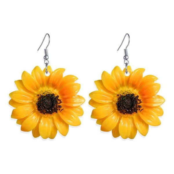 sunflower earrings flower ear hook yellow big earrings korea temperament exaggerated summer wild, Silver
sunflower earrings flower ear hook yellow big earrings korea temperament exaggerated summer wild, Silver