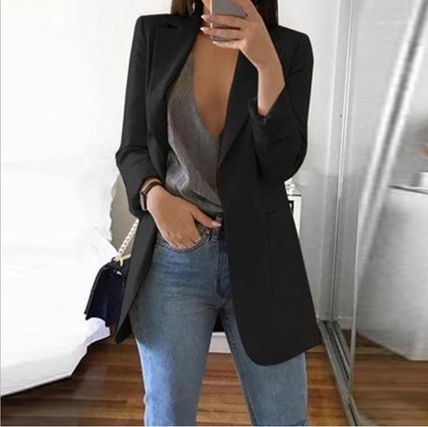 women's jackets basic coats fashion 2021 casual women's slim long sleeves turn-down collar cardigan mid solid coat women clothes1, Black;brown
women's jackets basic coats fashion 2021 casual women's slim long sleeves turn-down collar cardigan mid solid coat women clothes1, Black;brown