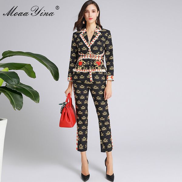 moaayina fashion designer suit spring autumn women long sleeve print ruched belt suit +3/4 pants black elegant two-piece set 201119, White
moaayina fashion designer suit spring autumn women long sleeve print ruched belt suit +3/4 pants black elegant two-piece set 201119, White