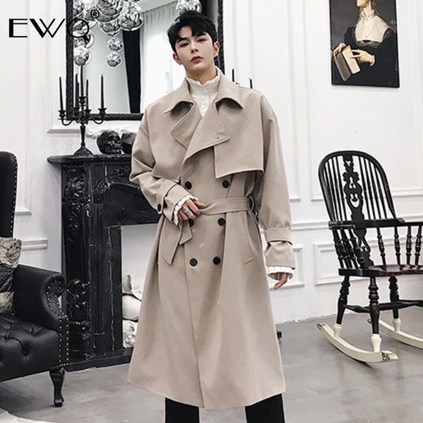 ewq / 2020 spring men's windbreaker new temperament loose long coat all-match double breasted jacket for male big size 9y1801, Tan;black
ewq / 2020 spring men's windbreaker new temperament loose long coat all-match double breasted jacket for male big size 9y1801, Tan;black