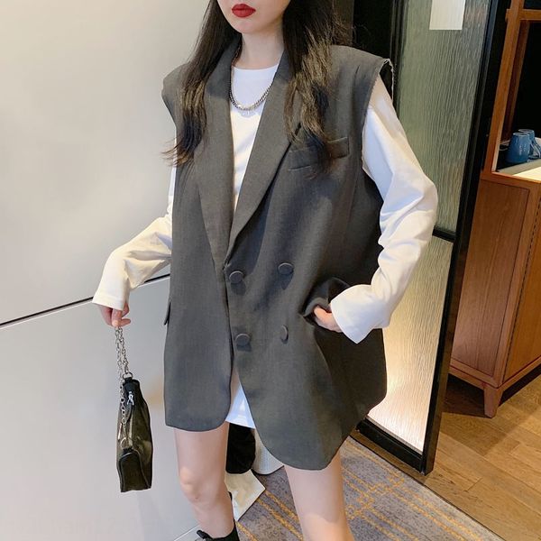 ins trend loose suit women 2020 vest vest autumn new korean version of versatile double breasted sleeveless shoulder uw5nv, White;black
ins trend loose suit women 2020 vest vest autumn new korean version of versatile double breasted sleeveless shoulder uw5nv, White;black