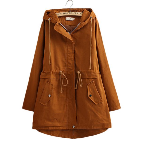 2020 new female windbreaker coats large size 4xl long hooded outerwear loose spring autumn trench coat women 1026, Tan;black
2020 new female windbreaker coats large size 4xl long hooded outerwear loose spring autumn trench coat women 1026, Tan;black