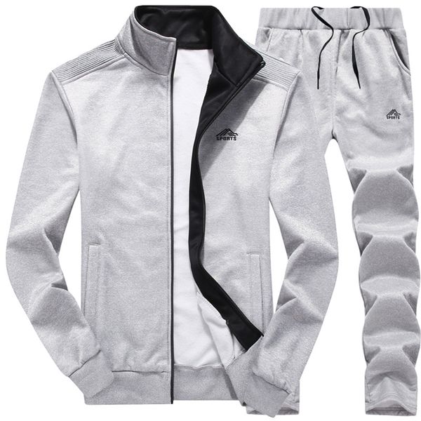 fashion set 2 piece set mens tracksuits solid color jogging suit running clothing gym clothes autumn tracksuit mens oufits 201109, Gray
fashion set 2 piece set mens tracksuits solid color jogging suit running clothing gym clothes autumn tracksuit mens oufits 201109, Gray