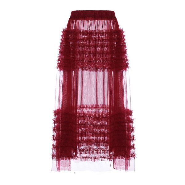 2021 new fairy rape female see-through ruffles double-layer midi tightly knit high waist pinched burgundy skirt swollen q8u5, Black
2021 new fairy rape female see-through ruffles double-layer midi tightly knit high waist pinched burgundy skirt swollen q8u5, Black