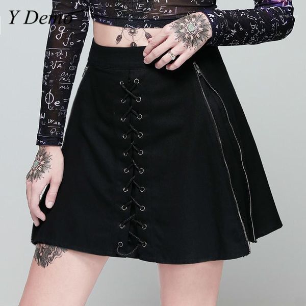 gothic summer high waist a line skirt women harajuku lace up mini skirt female1, Black
gothic summer high waist a line skirt women harajuku lace up mini skirt female1, Black
