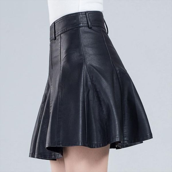 2019 new short skirt womens autumn winter models were thin code half skirt a word pleated pu leather 03, Black
2019 new short skirt womens autumn winter models were thin code half skirt a word pleated pu leather 03, Black