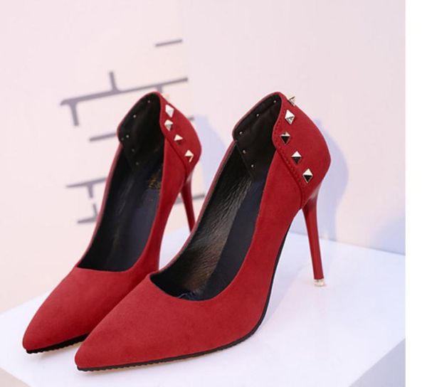2020 spring and autumn with new style fashion high heel fine heel pointed end suede women's shoes, Black
2020 spring and autumn with new style fashion high heel fine heel pointed end suede women's shoes, Black