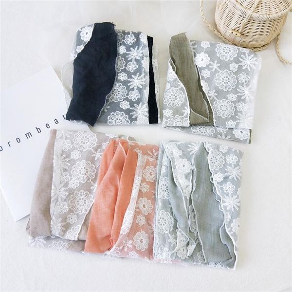 scarves stitching lace triangular binder small silk scarf spring autumn all-match pure color cotton and linen decorations neckerchief, Blue;gray
scarves stitching lace triangular binder small silk scarf spring autumn all-match pure color cotton and linen decorations neckerchief, Blue;gray