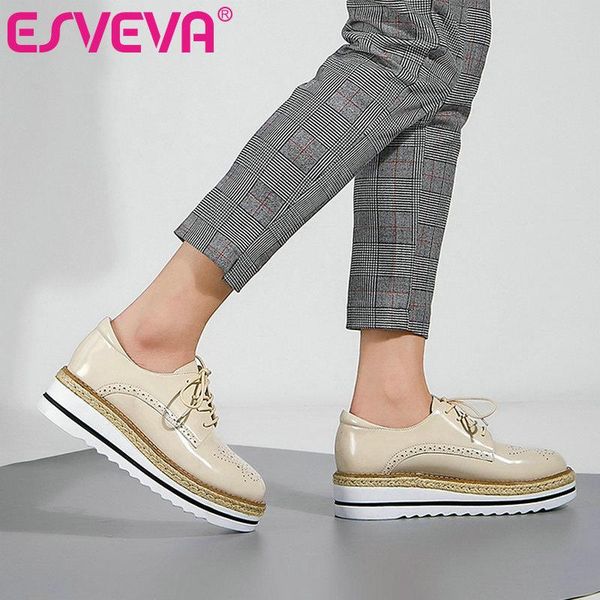 esveva 2020 spring shoes round toe women pumps platform elegant med heel lace up elegant women single shoes size 34-39, Black
esveva 2020 spring shoes round toe women pumps platform elegant med heel lace up elegant women single shoes size 34-39, Black