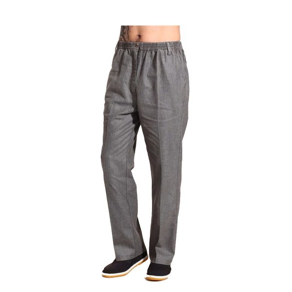 chinese style men's gray kung fu trousers cotton linen wu shu clothing with pocket loose haroun pants, Black
chinese style men's gray kung fu trousers cotton linen wu shu clothing with pocket loose haroun pants, Black