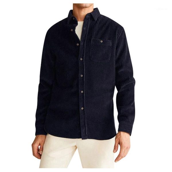 men's new corduroy solid color casual button loose long-sleeved pocket shirt thin autumn and winter coat multicolor choose1, White;black
men's new corduroy solid color casual button loose long-sleeved pocket shirt thin autumn and winter coat multicolor choose1, White;black