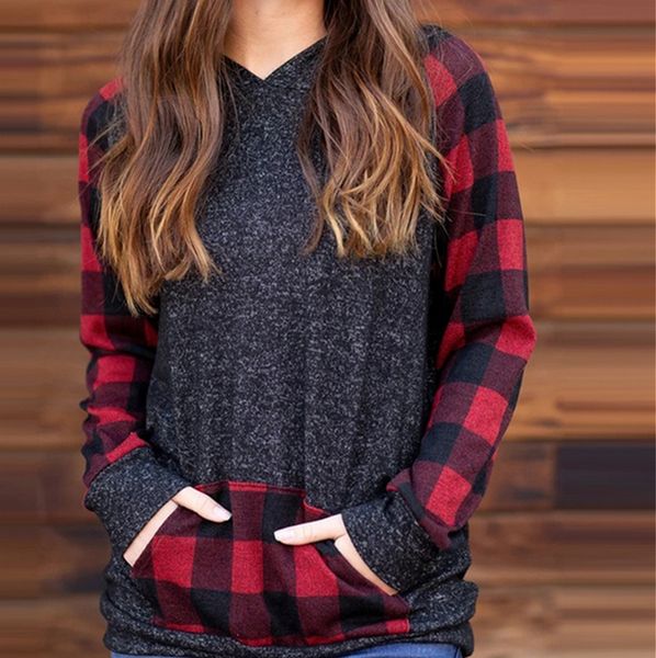 christmas women plaid patchwork t-shirt hoodies long sleeve hoodie sweatshirts casual hooded pullover ladies tshirt with pocket e110201, White
christmas women plaid patchwork t-shirt hoodies long sleeve hoodie sweatshirts casual hooded pullover ladies tshirt with pocket e110201, White