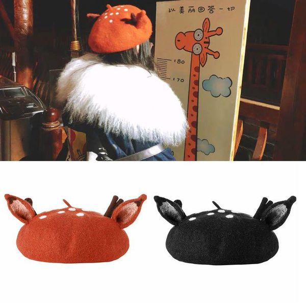 berets christmas beret cap cute 3d reindeer antler ears faux felt painter student winter warm mushroom hat for women girls, Blue;gray
berets christmas beret cap cute 3d reindeer antler ears faux felt painter student winter warm mushroom hat for women girls, Blue;gray
