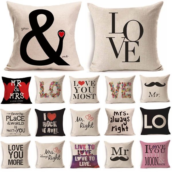 45*45 cm cotton linen cushion cover love mr mrs letter throw pillow home decor wedding decoration decorative pillowcase 40247
45*45 cm cotton linen cushion cover love mr mrs letter throw pillow home decor wedding decoration decorative pillowcase 40247