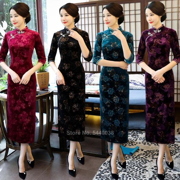 ethnic clothing chinese traditional cheongsams for women winter autumn velvet floral printed tight slim half sleeve split dress qipao, Red
ethnic clothing chinese traditional cheongsams for women winter autumn velvet floral printed tight slim half sleeve split dress qipao, Red