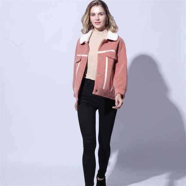 2019 season grain down women's overcoat wool wool leather and fur jacket leisure time short fund loose coat1, Black
2019 season grain down women's overcoat wool wool leather and fur jacket leisure time short fund loose coat1, Black