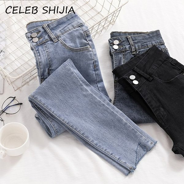 shijia high waist skinny jeans woman light blue elastic casual denim pencil pants woman mon double button jean female korean 201030
shijia high waist skinny jeans woman light blue elastic casual denim pencil pants woman mon double button jean female korean 201030