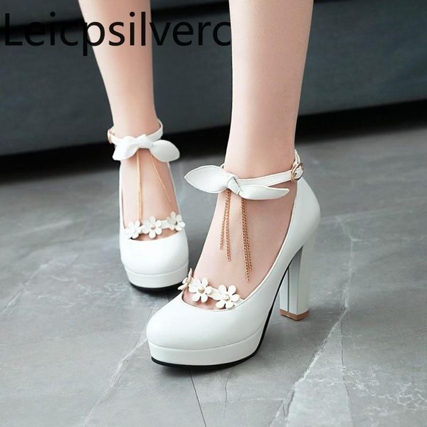 dress shoes spring and autumn round head buckle flower butterfly knot chainthick heel high women's single plus size 31-44, Black
dress shoes spring and autumn round head buckle flower butterfly knot chainthick heel high women's single plus size 31-44, Black