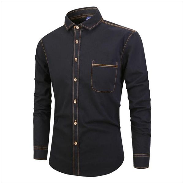 man casual long sleeve denim shirt spring and autumn new male cotton cow boy shirt cotton slim casual men, White;black
man casual long sleeve denim shirt spring and autumn new male cotton cow boy shirt cotton slim casual men, White;black