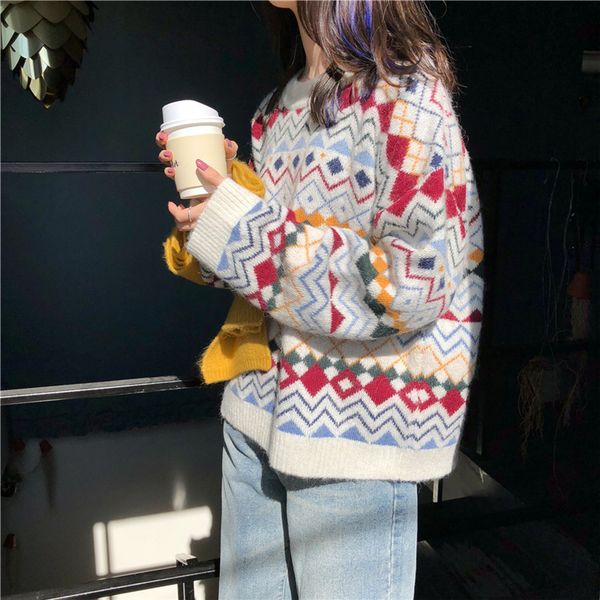 2021 korean women's jersey new lazy vintage crocheted in the long sleeve fashion loose sweater large dimensions mesh meshes ruuv, White;black
2021 korean women's jersey new lazy vintage crocheted in the long sleeve fashion loose sweater large dimensions mesh meshes ruuv, White;black