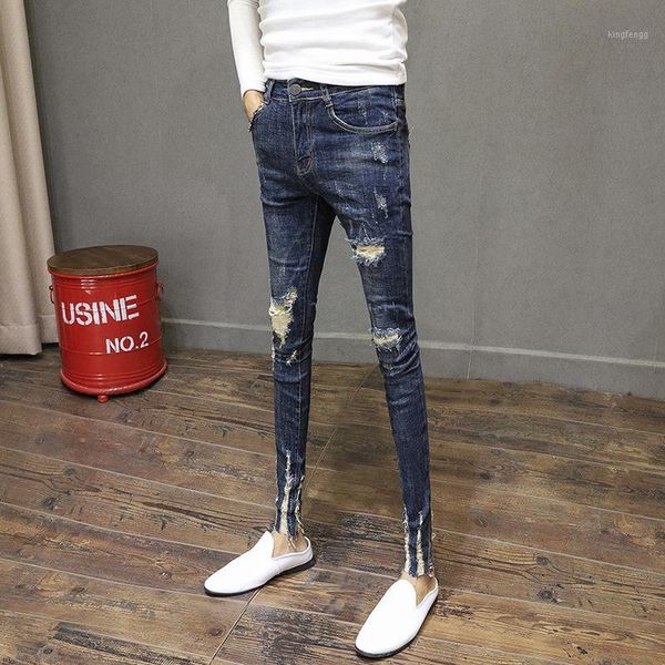 new 2020 fashion blue ripped hole patch slim pants male skinny jean men edge cat claw stretch denim ankle length pants men1
new 2020 fashion blue ripped hole patch slim pants male skinny jean men edge cat claw stretch denim ankle length pants men1