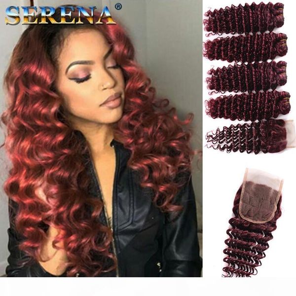 8a deep wave human hair bundles with lace closure colorful tone 99j burgundy lace closure with bundles wine red hair monogolian kinky curl, Black;brown
8a deep wave human hair bundles with lace closure colorful tone 99j burgundy lace closure with bundles wine red hair monogolian kinky curl, Black;brown