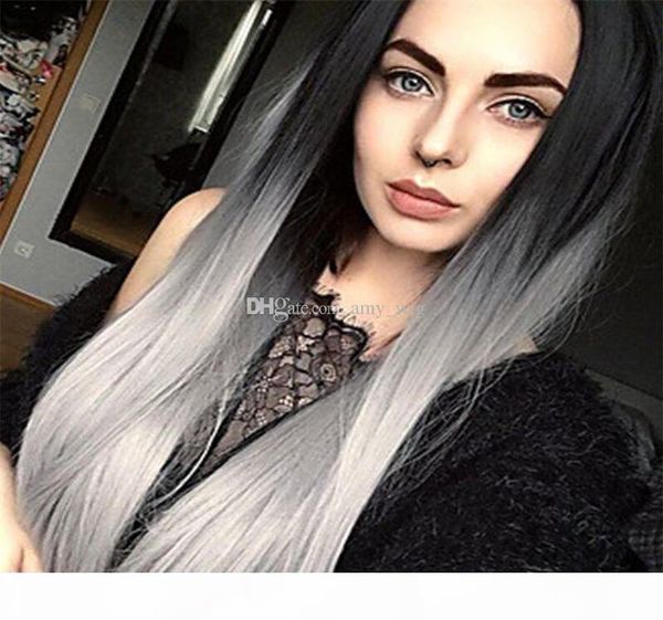straight ombre 1b grey full lace human hair wig 130% density with dark black roots 100% brazilian virgin human hair 1b gray wig, Black;brown
straight ombre 1b grey full lace human hair wig 130% density with dark black roots 100% brazilian virgin human hair 1b gray wig, Black;brown