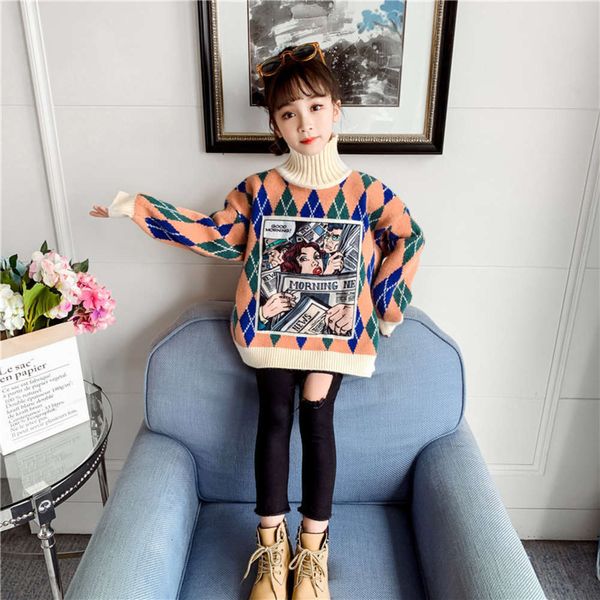sle girls' pullover 2020 new foreign autumn and winter drs children's high collar sweater medium length net red t-shirt 5tkk0mbu, Blue
sle girls' pullover 2020 new foreign autumn and winter drs children's high collar sweater medium length net red t-shirt 5tkk0mbu, Blue